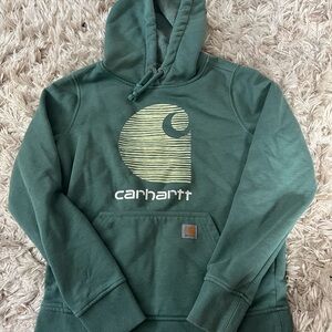 Carhartt Forest Green Rain Defender Pullover Hoodie